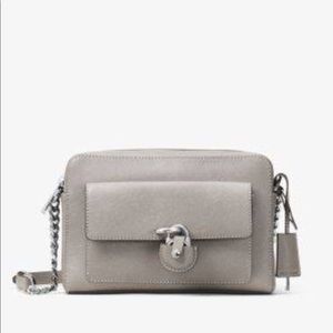 USED ONCE! Michael Kors Emma Med Leather Messenger
